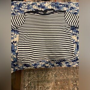 Rafaella Blue and White Short Sleeve Tee